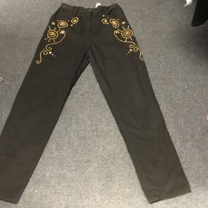Studded High waisted vintage black jeans